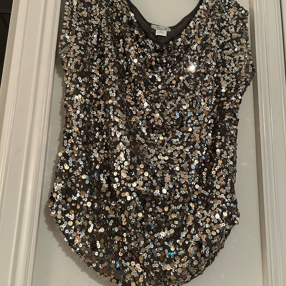 Sequin Embellished Sleeveless Top